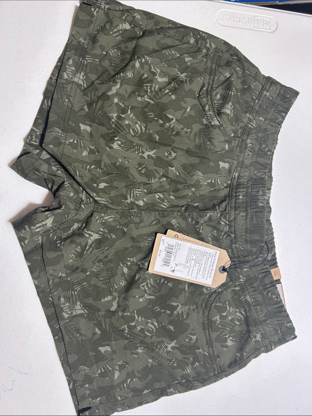 Prana Women's Olive Green Camo Athletic Shorts